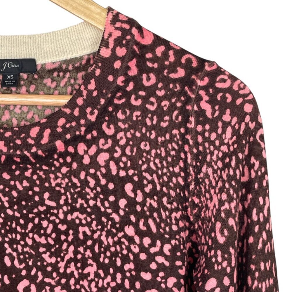 J.CREW LEOPARD PRINT TIPPI MERINO WOOL SWEATER - Picture 5 of 9